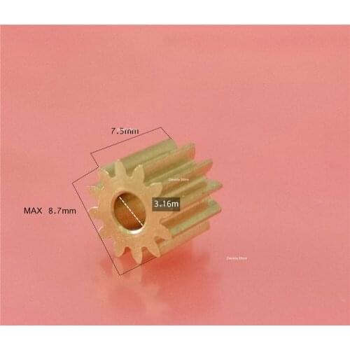 2pcs 0.6M 12T small copper gear 3.16mm Hole For Toys car RC aircraft gear 8.7 * 7.5mm 3.175MM