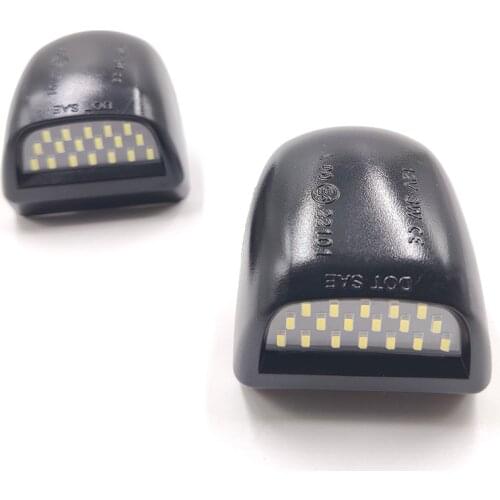 2Pcs White For Chevrolet Silverado Avalanche Traverse Tahoe Suburban LED Car Number License Plate Light Lamp Assembly Auto