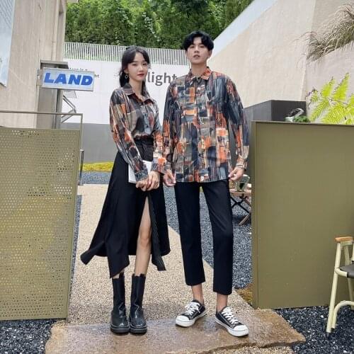 【 9601】The new autumn 2021 lovers' warm shirts are unisex couples clothes couples clothing