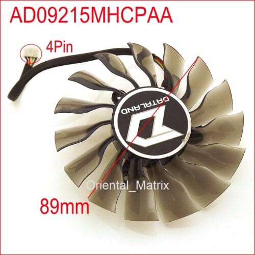 AD09215MHCPAA 89mm 42x42x42mm 12V 0.45A For Dataland HD7850 Graphics Card Cooling Fan 4Wire 4Pin