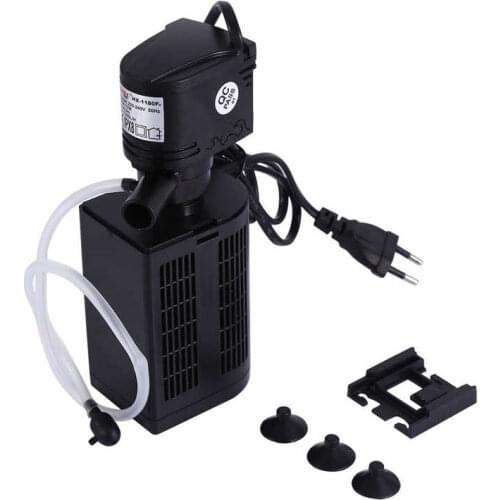 220V Aquarium Filter 3 in 1 Aquarium Filter Water Pump Fish Tank Submersible Air Oxygen Maker Filtration Quiet 12W/18W/25W/35W