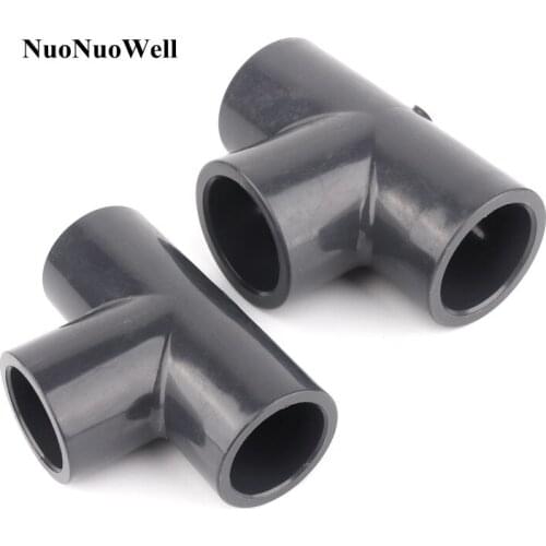 ANSI 1pc I.D 21.34-88.9mm Hi-Quality UPVC Tee Connectors Aquarium Tank Adapter Garden Irrigation Drinking Water PVC Pipe Joints