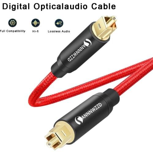 Digital Optical Audio Cable SPDIF Fiber Toslink Speaker Wire for TV Box Amplifiers Blu-ray Player Xbox 360 Soundbar Fiber Cable