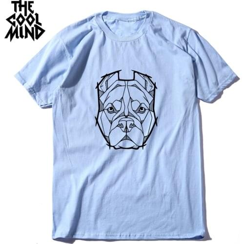 THE COOLMIND quality 100% cotton summer loose cool dog print men T shirt casual o-neck men tshirt male t-shirt mens tee shirts