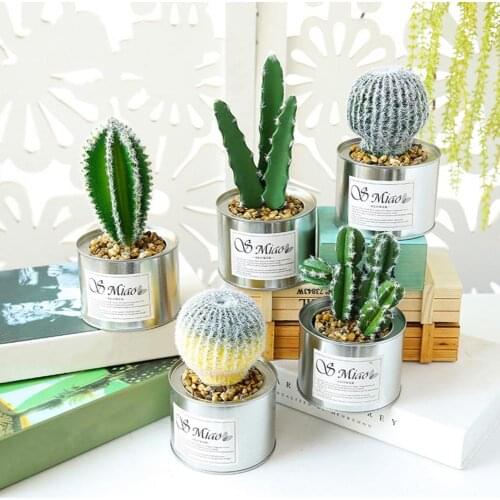 Ornamental Good Simulation Cactus Ball Plant Potted Lightweight Simulation Plant Potted Decorative for Kitchen