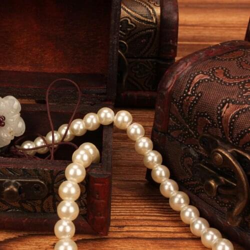 Chinese Retro Vintage Style Wooden Woman Jewelry Box Organizer Storage Case