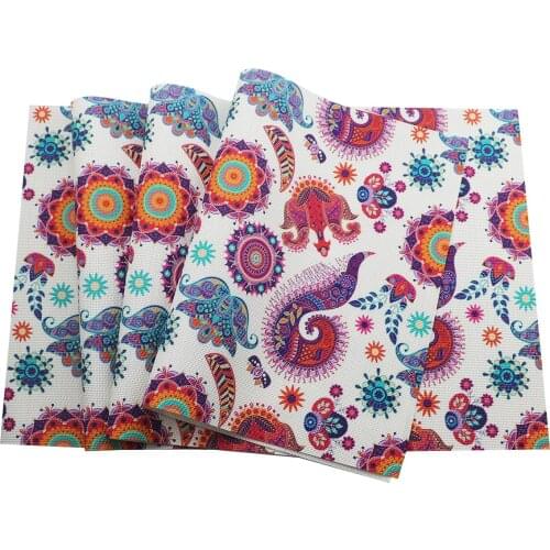 4pcs PVC Non-slip Placemat Waterproof Oil-proof Table Placemats Eco-friendly Heat-resistant Placemats Washable Dining Table Mats