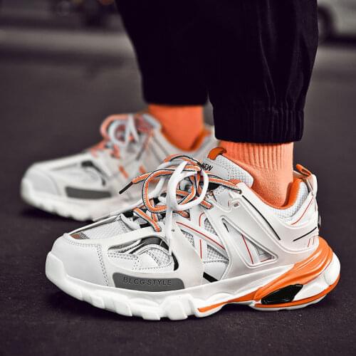 2021 Male Dad Shoes Adult Platform Trainers Stylish Casual Chunky Gray Sneakers Women Men Sport Thick Sole Footwear Tripl s