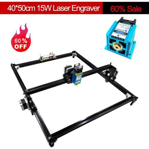 15W 40*50cm Laser Engraver Machine 2 Axis Portable CNC Wood Router Laser Cutting Machine DIY Laser Printer Household CNC Machine