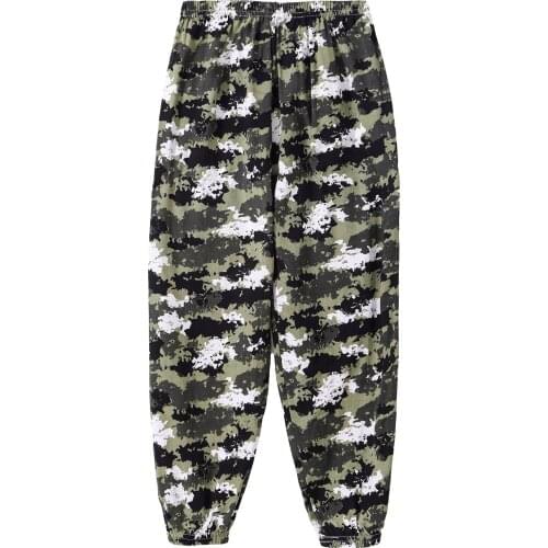 Summer Kids Harem Pants Anti-mosquito Lantern Trousers Cotton Camouflage Breathable Sweat Bottoms