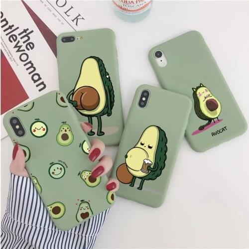 Soft TPU Case For Samsung S21 Ultra S20 S8 Plus S7 Edge A41 A12 A02s A91 A8 Note 10 Pro 20 M31 M51 J6 J4 Cute Avocado Phone Case