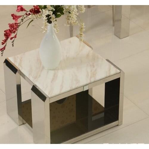 Several stainless steel angle stainless steel angle a few marble coffee table marble glass