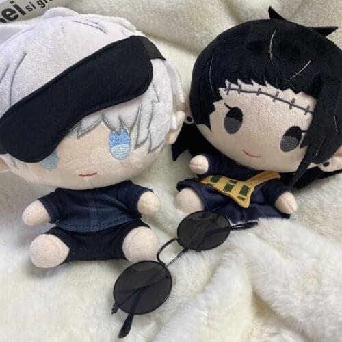New Japanese Anime Jujutsu Kaisen Geto Suguru Gojo Satoru Cute Plush Doll Stuffed Toy Change Suit Dress Up Clothing Doll 20cm