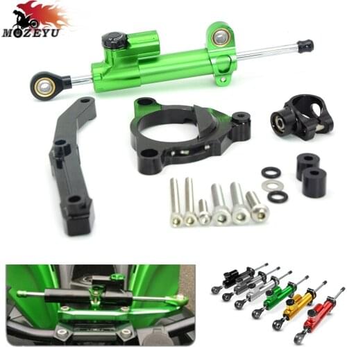 New Motorcycle aluminum Stabilizer Steering Damper with Mounting Bracket Kit For KAWASAKI Z800/E version 2013 2014 2015 2016