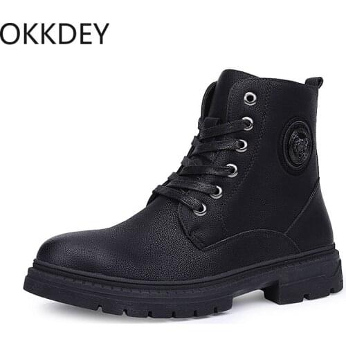 OKKDEY 2020 Autumn breathable high-top boots Martin boots mens British casual shoes autumn mens shoes Korean tooling shoes