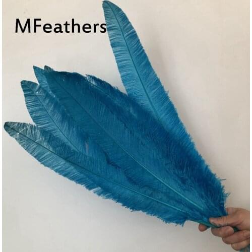 Wholesale 50PCS/Lot Turquoise Blue Dyed High Quality Ostrich nandu Feathers 50-55CM 20-22 Inches For Wedding Carnival Decorative