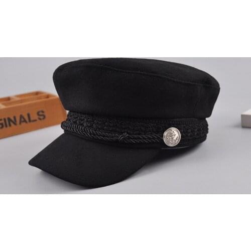 Autumn Winter 2018 Vintage Hats For Women Fashion Military Hat Newsboy Caps Black Female Casquette Gray Baseball Cap Sun Czapki