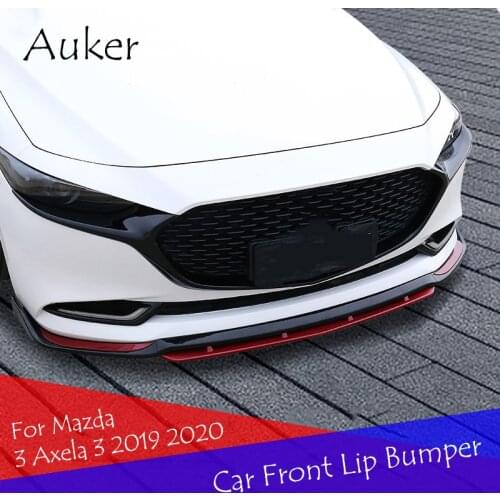 Car front bumper separator lip Spoiler diffuser guard protector cover For Mazda 3 Axela 3 2019 2020