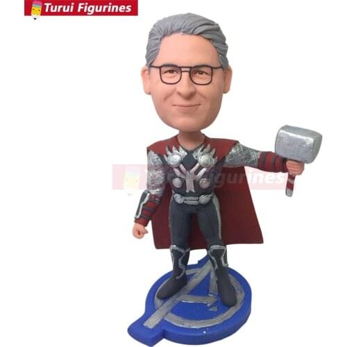 Thor Personalized Gift Thor Clay Figurines Thor Bobble Head Thor Birthday Cake Topper Husband Boyfriend Son Boss Birthday Gift A
