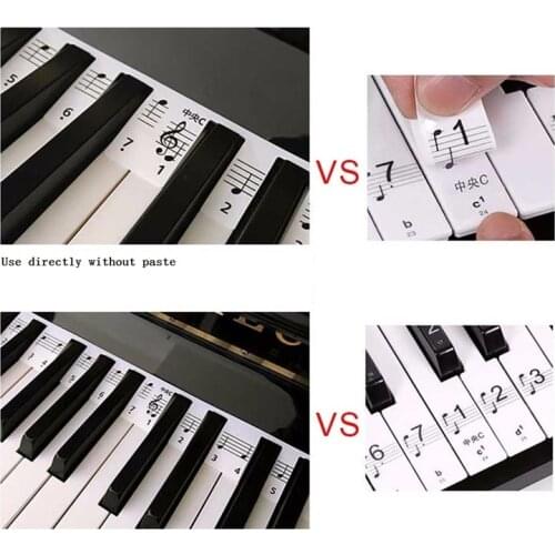 Transparent Piano Sticker 88 Key Piano Keyboard Sticker Electronic Keyboard 88 Key Piano Stave Note Sticker For Piano Keys