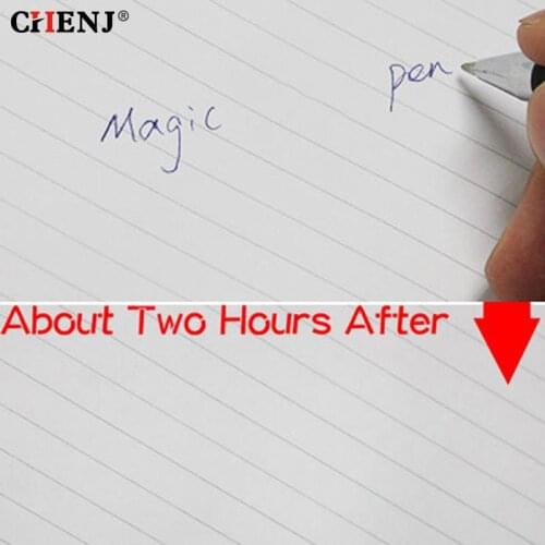 Transparent Magic Pen Invisible Ink Slowly Disappear Automatically Disappear Practicing Pen Blue Ink Joke Toys Joke Props