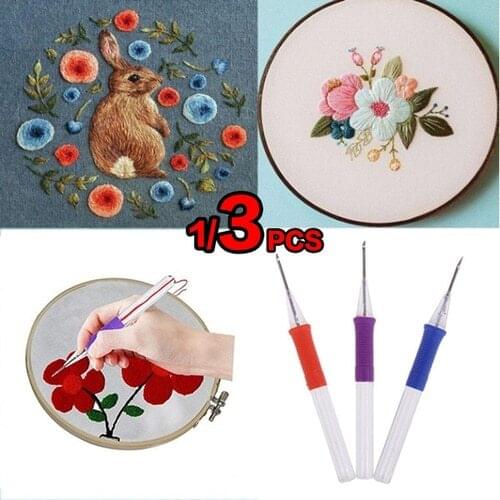 Handmade DIY embroidery pen cross stitch embroidery needle Russian poke stitch 1pc embroidery accessories