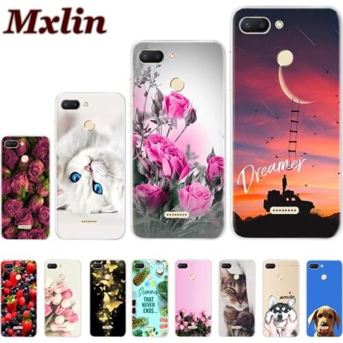 Silicone cover for Xiaomi Redmi 6 Cases shockproof Soft tpu Back Cover phone shell For Xiaomi Redmi6 bumper hongmi 6 Coque funda