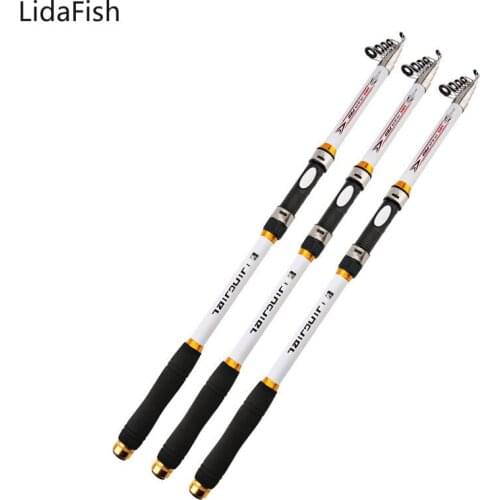 High Carbon Telescopic Fishing Rod 2.1M 2.4M 2.7M 3.0M 3.6M FRP Carp Fishing Pole Portable Travel pole