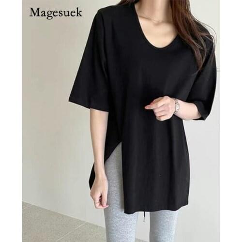 Korean Style Women Blouses 2021 Summer Round Neck Loose T-shirt Casual Short Sleeve T-shirt New Fashion Women Tops Blusas 13663