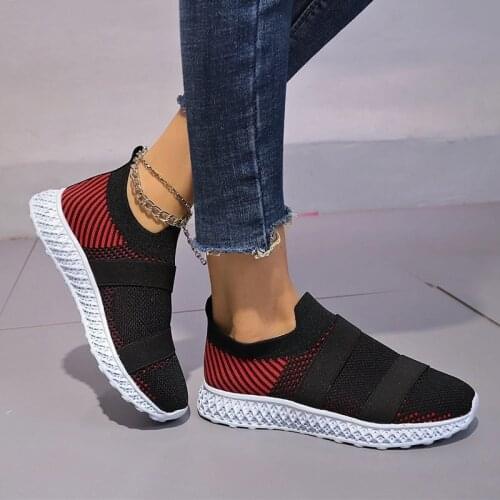 Large size 35-40 womens shoes flying woven casual shoes womens sports shoes 2021 new spring and autumn models