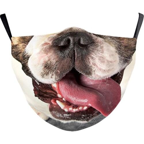 Animal Dog Funny Mouth Masks Fashion Halloween Cospaly Street Face-Protection Cycling Breathable Dust-proof Adult Party Mask