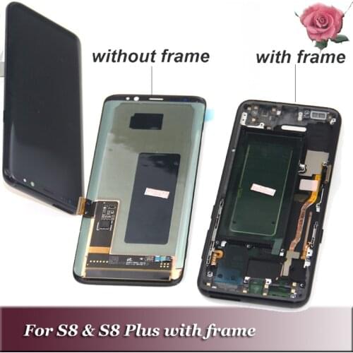 For Samsung Galaxy S8 plus G950F G950A G955f G955u lcd display with touch screen Digitizer Super AMOLED Screen with frame
