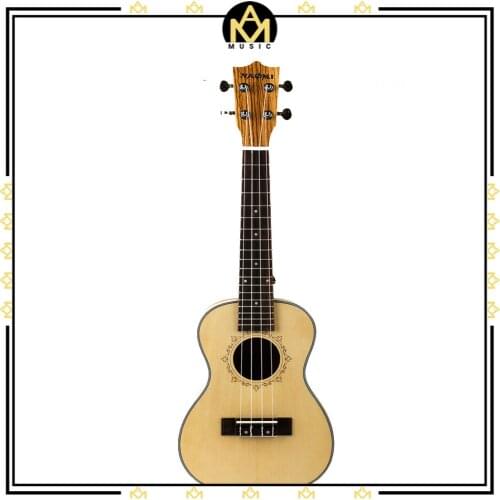 23 Inch Ukulele 4 String Ukulele W/ Solid Spruce Top Zebrawood Back Mahogany Hawaii Guitar Concert Ukulele New