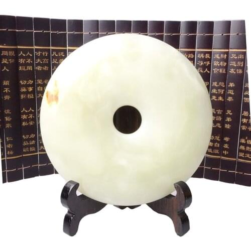 Afghanistan jade ornaments jade coin ruler buckle lucky draw furniture decoration peace 800052