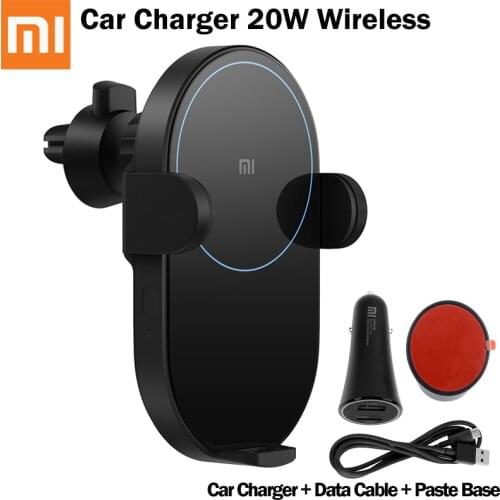 Xiaomi Mi 20W Max Qi Wireless Car Charger For Xiaomi Huawei with Intelligent Infrared Sensor Fast Charging Car Phone Holder