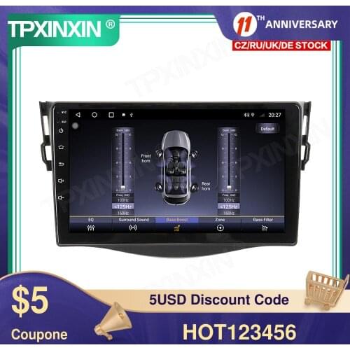 6+128GB Android 10.0 For TOYOTA RAV4 2006-2012 Car Multimedia Player GPS Navigation Headunit Radio Audio Stereo Tape Recorder