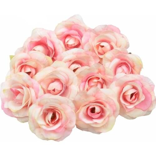200/500pcs 4cm Mini Artificial Silk Rose Flower Heads For Home Wedding Decoration DIY Scrapbooking Craft Christmas flores