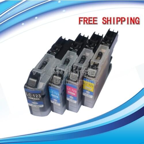 INK WAY Hot Sale!!!NEW CHIPS LC123 compatible ink cartridge for MFC-J4410DW MFC-J4510DW MFC-J4610DW MFC-J4710DW inkjet printer