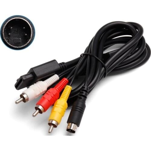 Black AV Composite S-Video RCA Video HD TV Cable for Nintendo 64 N64 SNES SFC NGC