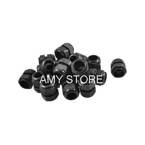 Black Plastic Waterproof Connector PG25 16-21mm Diameter Cable Gland