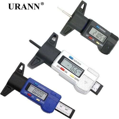URANN 1pcs LCD Tyre Tread Gauge Digital Depth Gauge Caliper Tread Depth gauge