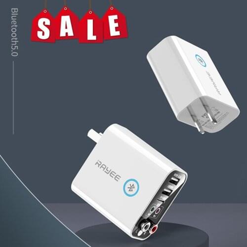 EU US Wireless Adapter Bluetooth 5.0 Receiver Transmitter TF/U Disk Play QC2.0 Charge For Headphone TV IR APP Control