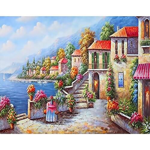 Paint By Numbers For Adults Children HandPainted Street Scenic Oil Painting Home Decor Acrylic Painting