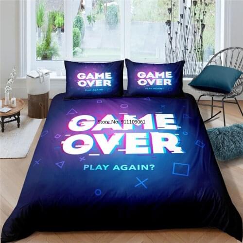 3D Gamepad Bedding Set Duvet Cover Gamer Bedding Set 2/3Pcs Young Player Comforter Quilt Cover with Pillowcase King Size