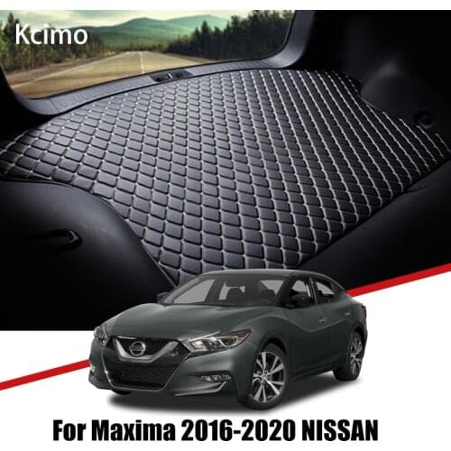 Leather Car Trunk Mat for Nissan Maxima A36 2016 2017 2018 2019 2020 Carpet Tail Cargo Liner Pad Nissan Maxima Boot Mat