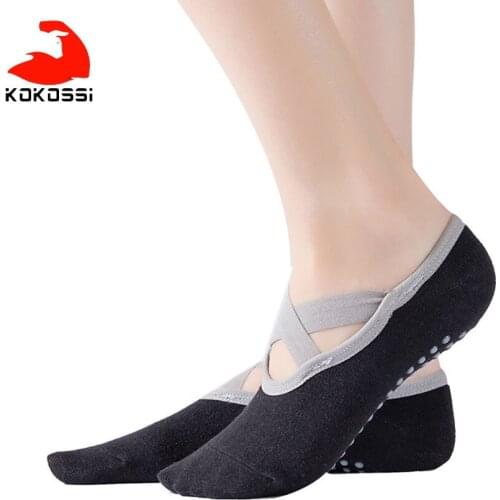 KoKossi Terry Cross Yoga Socks Comfortable Anti-slip PVC Quick Dry Soft Breathable Non-pilling Harmless Dance Sports Socks