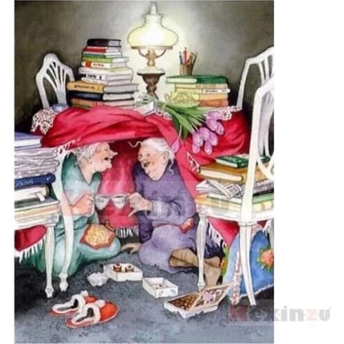 Kexinzu Full 5D DIY Square/Round Drill Diamond Painting "Grandma" 3d Diamond Embroidery Mosaic Cross Stitch Decor Gift K66