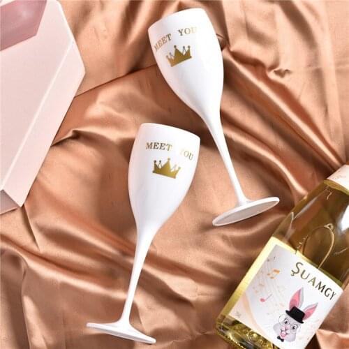 Unbreakable Wedding Glass Christmas party outdoor champagne glass acrylic elegant flute glass