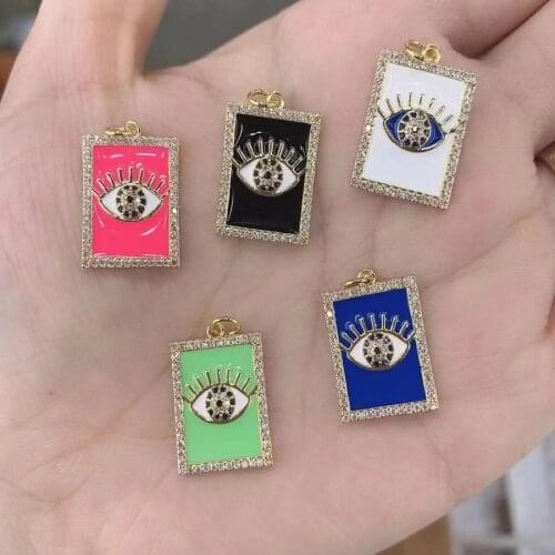 NEW Evil Eye of Horus Micro Pave CZ Charms Designer Cute Pendant Charms for Jewelry Making Diy Earrings Bracelet Neckalce