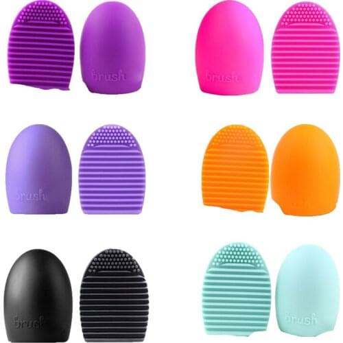 NEW Scrubber Board Wash Brush Cleaner Tool 1PC Silicone Makeup Brush Egg Wash Tools Board Cosmetics Make-Up Brushes